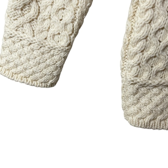 ARAN MOR Ireland Fisherman’s Merino Wool Cable Knit Pullover Sweater - Picture 15 of 16